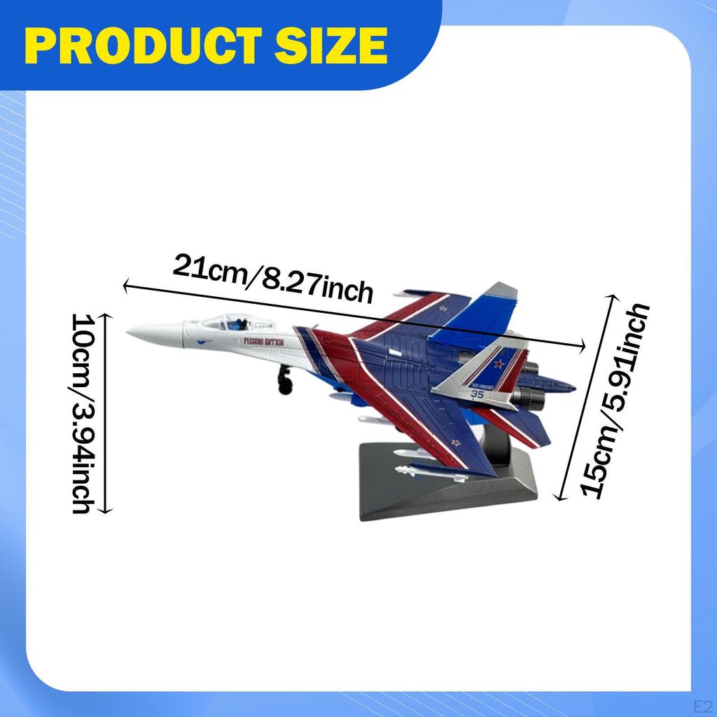1/100 Scale Fighter Model Airplane with Display Base Desktop Decoration Attack Plane Toy