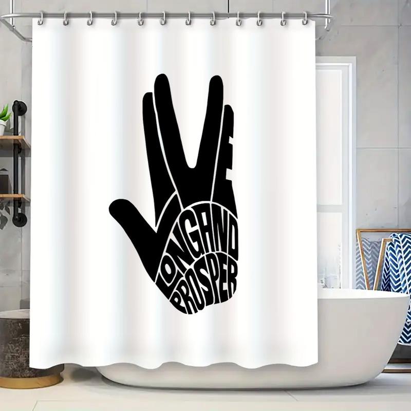 

Boho Macrame Shower Curtain Tropical Leaf Pattern Bathroom Decor Farmhouse Modern Aesthetic Washable Fabric Backdrop W60H190(CM)-1 Pcs