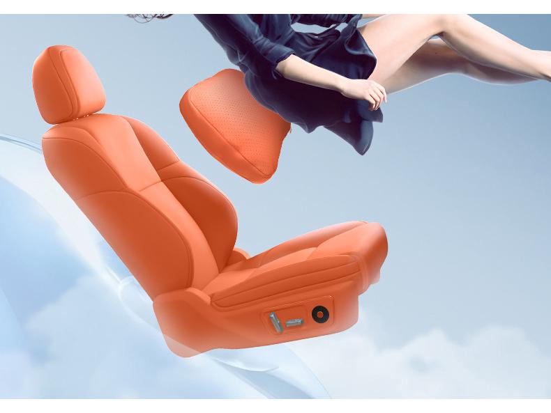 Comprehensive Car Interior Set: Headrest Neck Pillow & Lumbar Support for Hongqi S9T