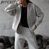 BITCED Casual American-style Autumn/winter Cardigan Set Sporty Streetwear-inspired Long-sleeved Women's Jacket and Trousers Two-piece