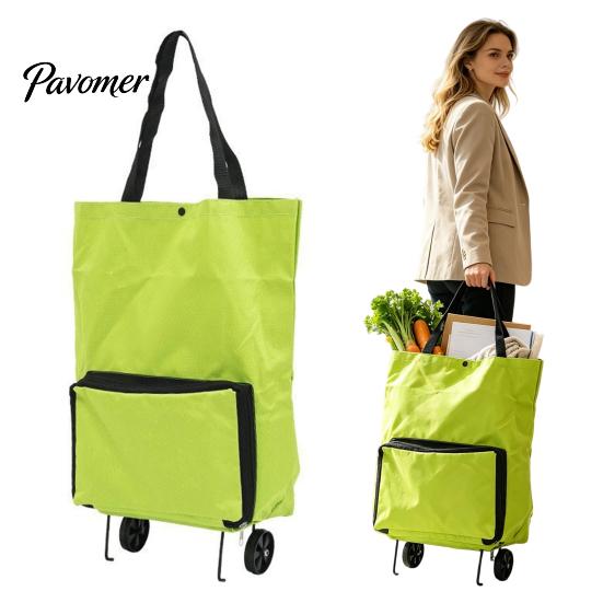 Tragbarer Einkaufswagen für tägliche Besorgungen mit Rädern, faltbar, wiederverwendbare Einkaufstasche, seitlicher leichter Trolley für Pendler, Tasche, große Kapazität