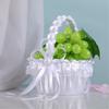 Fabric Wedding Flower Basket European Styles Petal Scattering Basket with Comfortable Grip For Flower Girls Formal Event