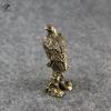 Antique Bronze Decorations Desk Ornament Eagle Miniatures Figurines Pure Copper Eagle Statue Home Decorations Crafts Collection