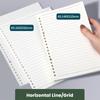 60Sheets Paper Notebook Horizontal Line/Grid Binder Inner Page Notebook Refill Paper  Students