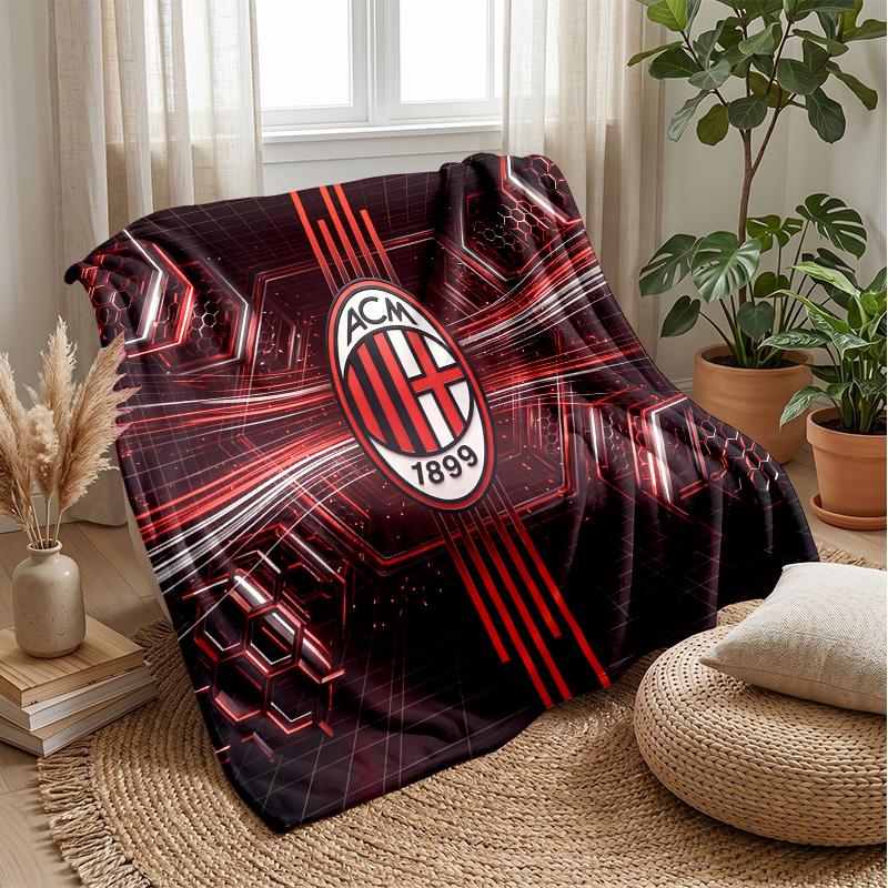 AC Milan Theme blanket Soft Flannel Blanket Plush Throw Blanket Cozy Sofa Bed Blanket for Home Decor