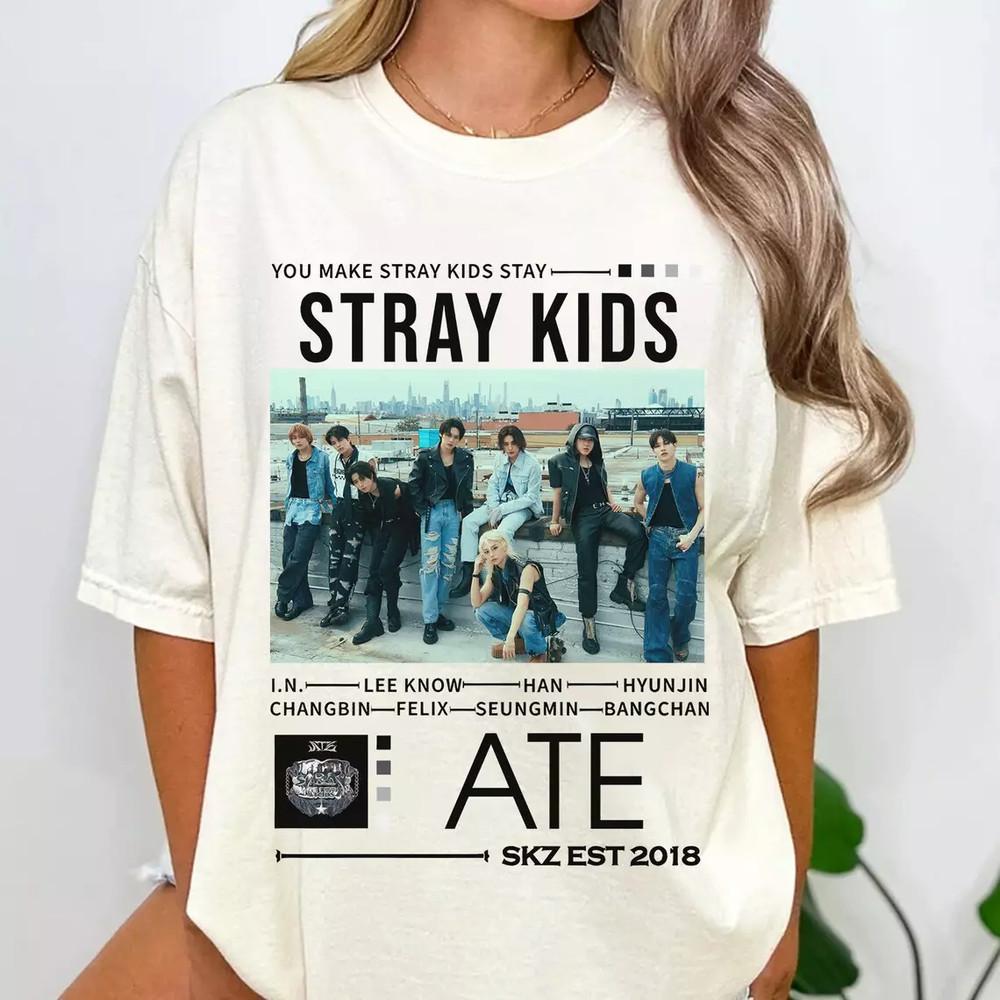 

Stray Kids ATE You Make Stray Kids Stay Футболка унисекс полного размера S-5XL S