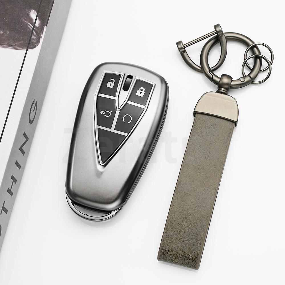4 Buttons Auto Accessories For Changan Eado Unit Cs35Plus Cs55Plus Cs75Plus Tpu Car Key Case Cover Smart Protected Keychains