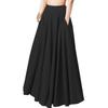 Women's Half Skirt Solid Color Half-length Pleated Skirt Women's Elastic Waist Comfortable Casual Dress