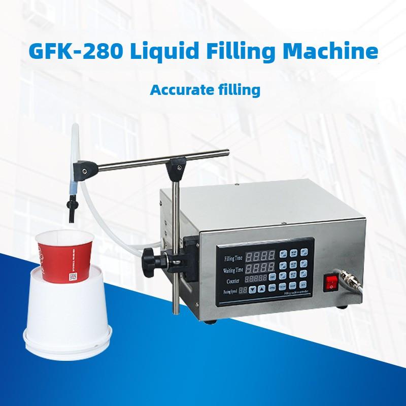 Dosatore Liquido Automatico Piccolo GFK-280 Riempitrice Semi Acqua Minerale Latte Riempitrice Quantitativa per Bottiglie