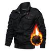 Fleece Thickened Large Size Loose Jacket, Casual Multi-pocket Middle-aged Coat for Men