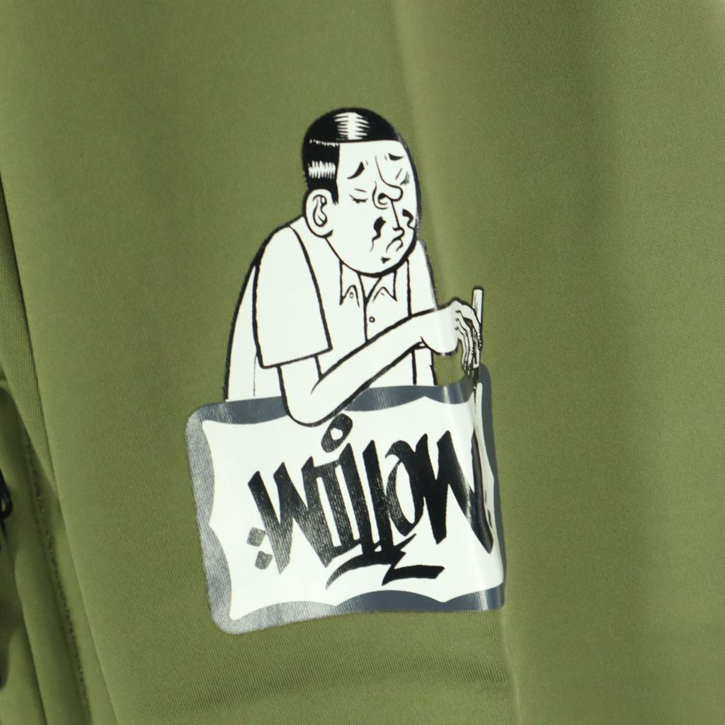WILLOW Print Langarm-Jersey-Parka M Khaki Herren Gebraucht