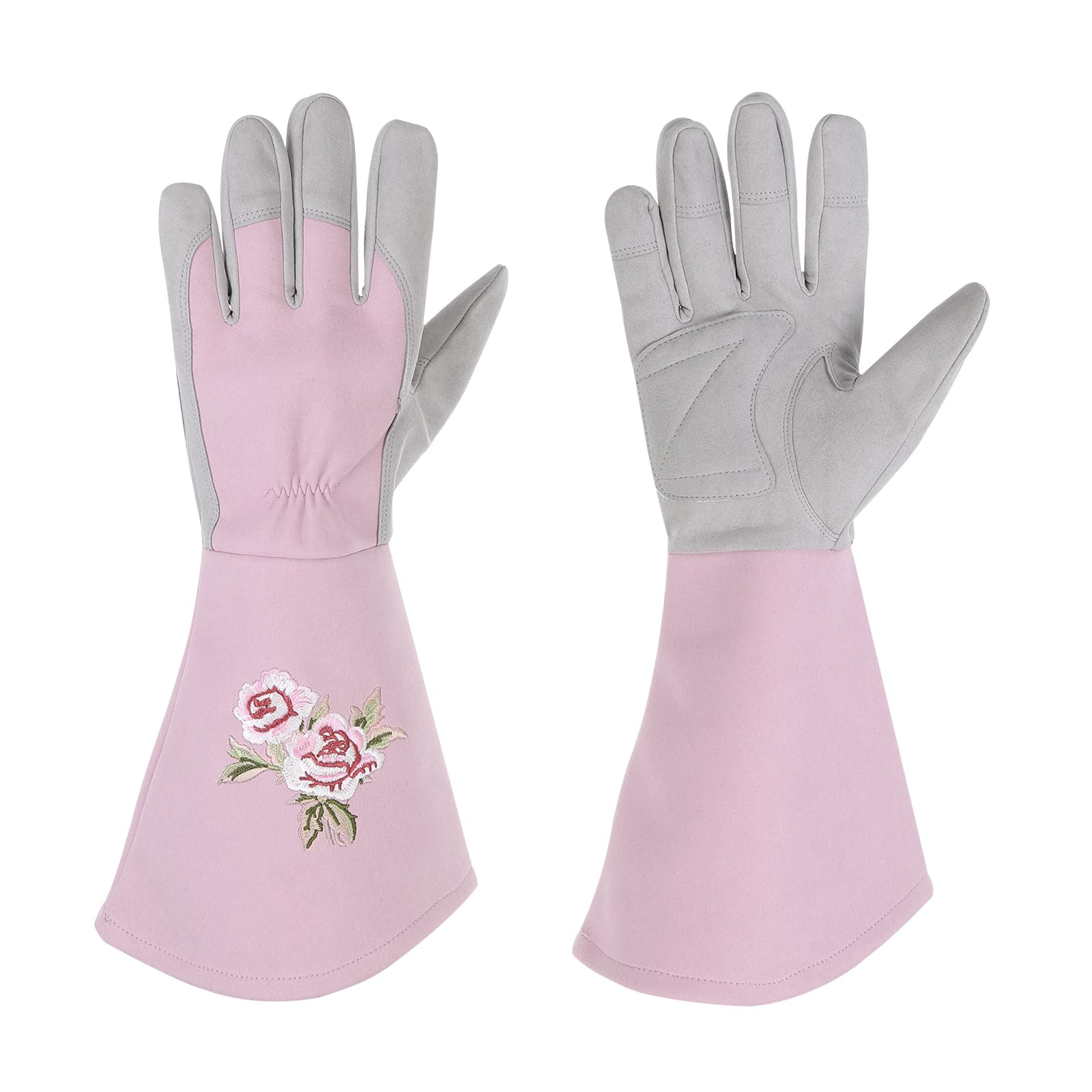 

Gardening Gloves Splinter Prevention Medium Extra Long Leather Garden Gloves Rose Pruning Gloves for and Digging Light Purple [PATIKIL] Women s