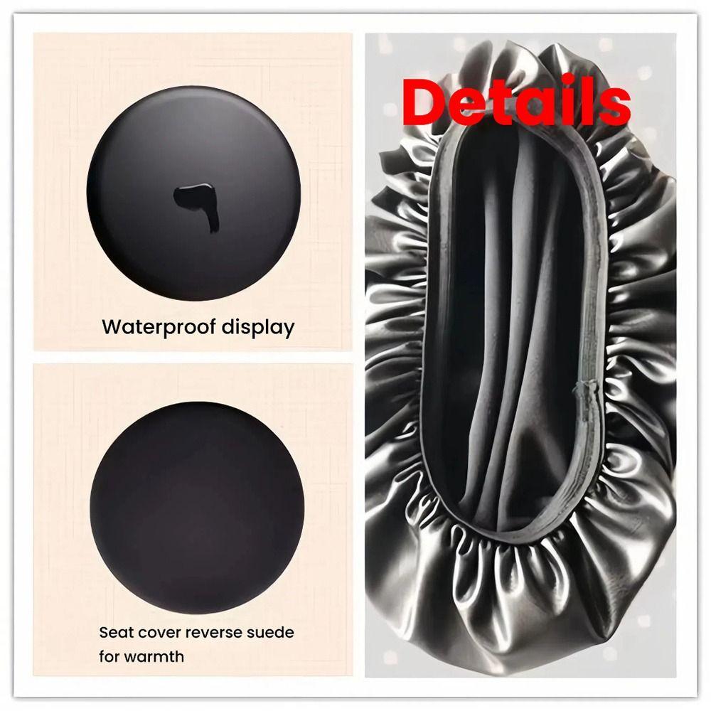 1Pcs PU Leather Chair Seat Cover Waterproof Slipcover Round Chair Cover with Elastic Bands All Inclusive