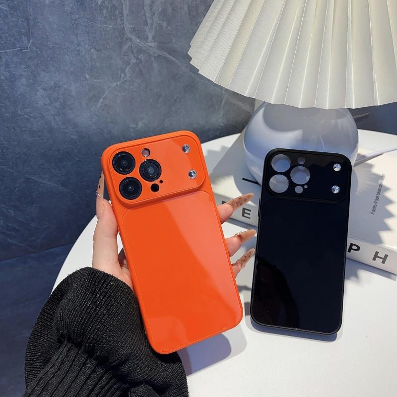 Kristall Glänzende Acryl Handyhülle Für iPhone 17 Air 16 15 14 13 Pro Max Plus Hart Schlank Candy Rüstung Stoßfeste Abdeckung Funda