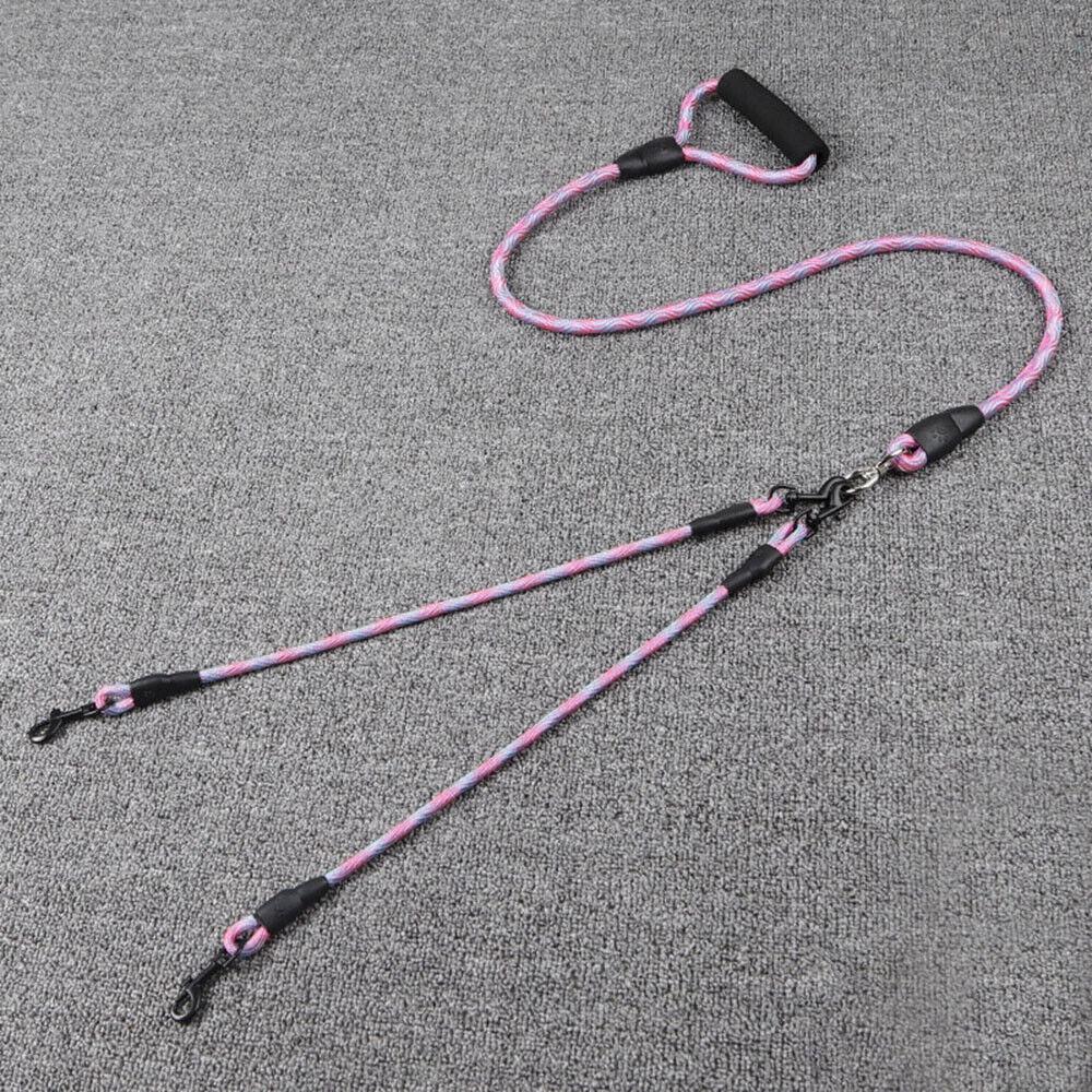 Walking Dog Puppy 2 Heads Leashes Dual Head Dog Leash Rope Portable Pet Walking Leash Lead  Dog