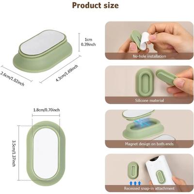 Magnetic Remote Control Holder Wall Mount Hole Free Upgrade Remote Control Organizers Storage Self-Adhesive