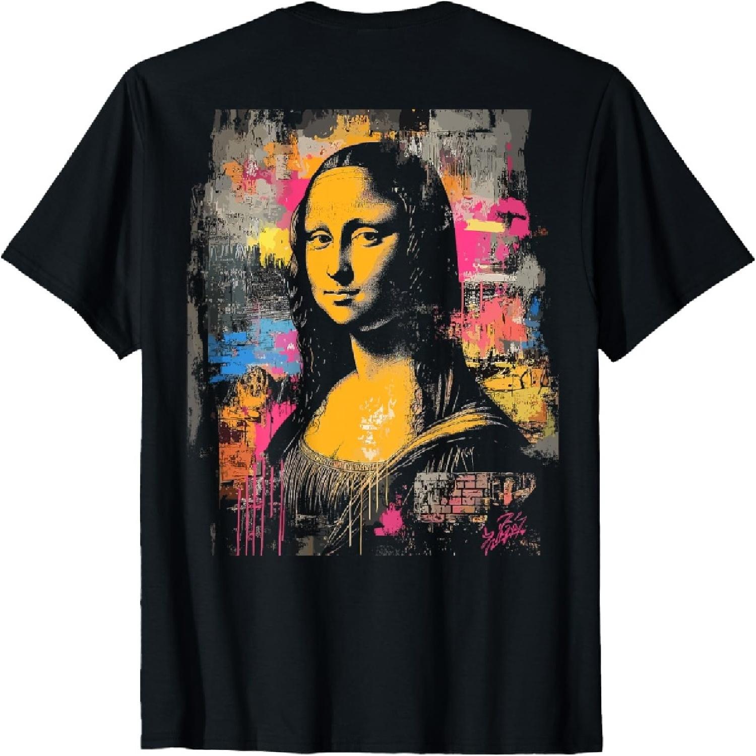 

Abstract Graffiti Art Mona Lisa Back Printed T-Shirt(9) XXXXXL різнокольоровий