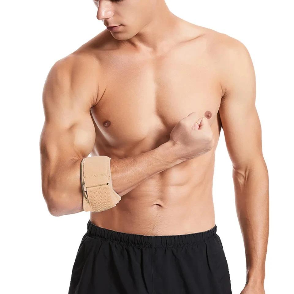 1 pièce Genouillère de soutien avec bande de compression pour tendinite, coude de tennis, coude de golf, bandage d'avant-bras Soulage la douleur