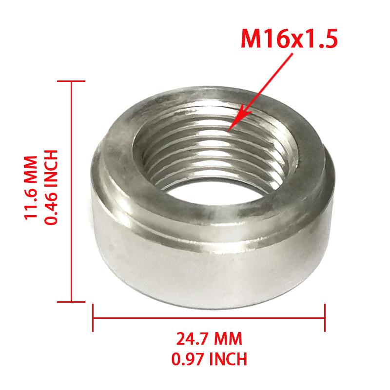 Female Thread Aluminum Weld Connector Nut 1/4 1/2 3/8 1/8 NPT M14 M16 M18 Bung Fitting Adapter Auto Part