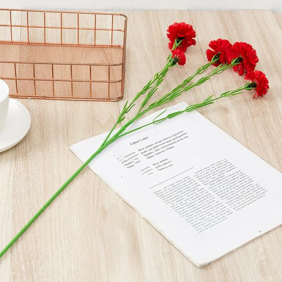 1 Zweig Simulationsblume, realistisch, pflegeleicht, flexibel, modisches Blumenarrangement, gefälschter Nelkenblumenzweig für den Muttertag