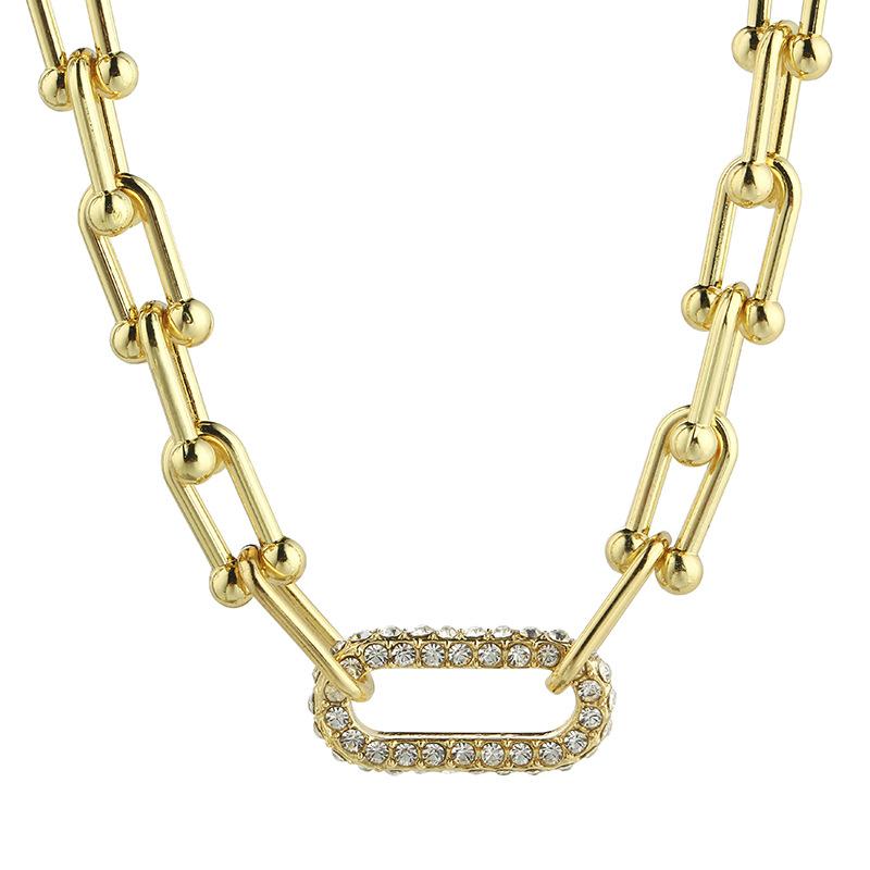 

Gorgeous And Durable Stainless Steel Rhinestone Necklace For Women Gift Design Ready золотий