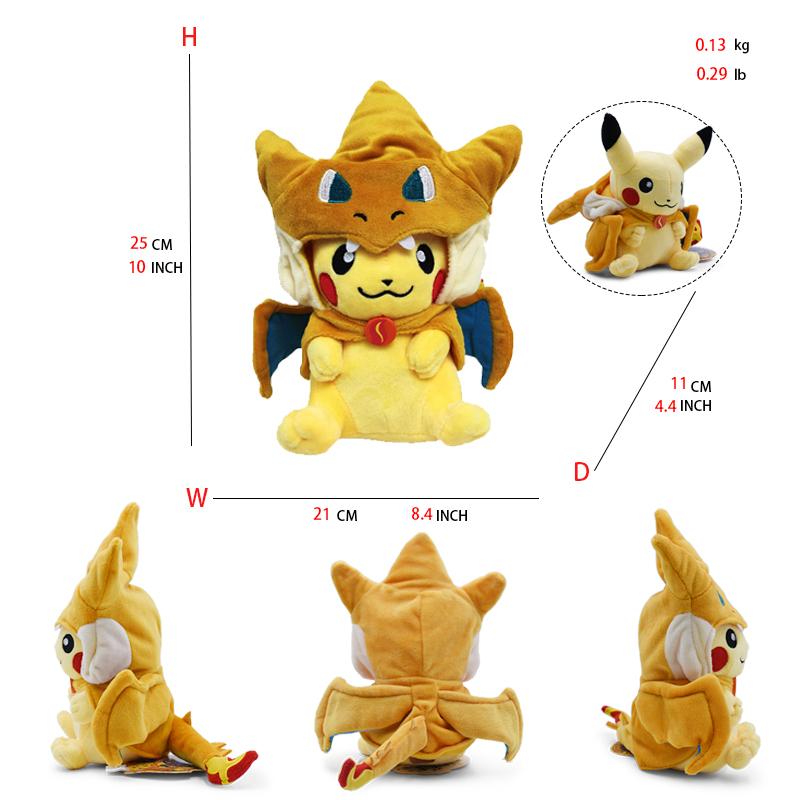 Cos Eevee Pikachu Cosplay Plüschtiere Pikachu Peluche Lucario Stofftierpuppe Sammlerstück Geschenk, Cartoon 20-30CM