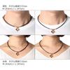 Colantotte TAO Necklace Slim AURA Mini L 47cm Black Glitter with Face Gift Wrapping and Message Card Towel, Bag,