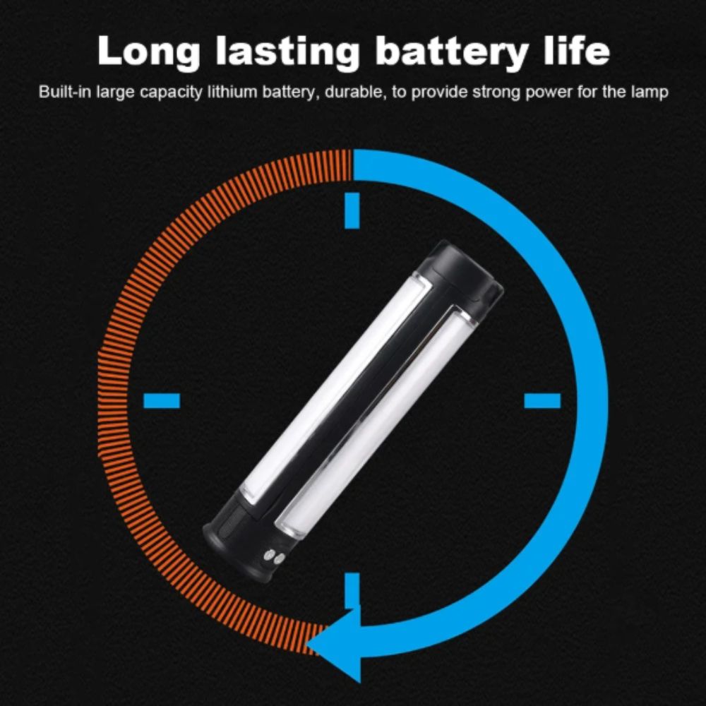 3 Colors Dimming Folding Work Lamp 162 LED Emergency Flashlight Car Service Lamp  Portable Outdoor