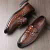 Fashion Designer New Crocodile Pattern Business Casual Shoes For Men Formal Wedding Dress Homecoming Footwear Zapatos Hombre