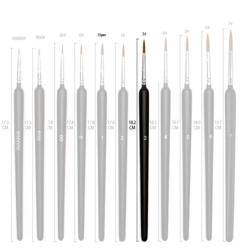 Black Frosted Ultra-Fine Nylon Student Art Liner Pen for Digital Watercolor and Outlining