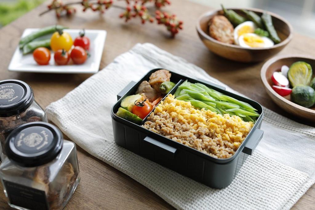 Next Style Lock Bento 1 with Insulated 600ml Made In Model YZFL7 4-Point Box, Tier, Bag, Capacity, Japan,