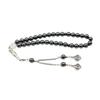 33-Bead 8mm Black Agate Tasbih Arabic Bracelet – Turkish Style Counting Prayer Beads