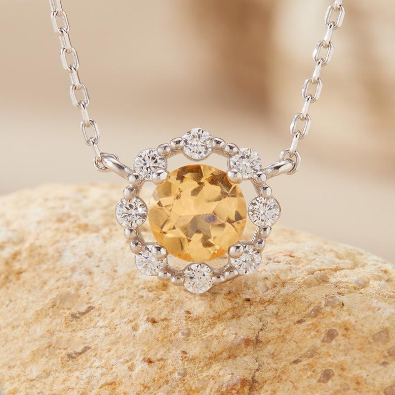 S925 Sterling Silver Natural Topaz Citrine Amethyst Olive Garnet Color Treasure Ring Women'S Jewelry Set Earrings