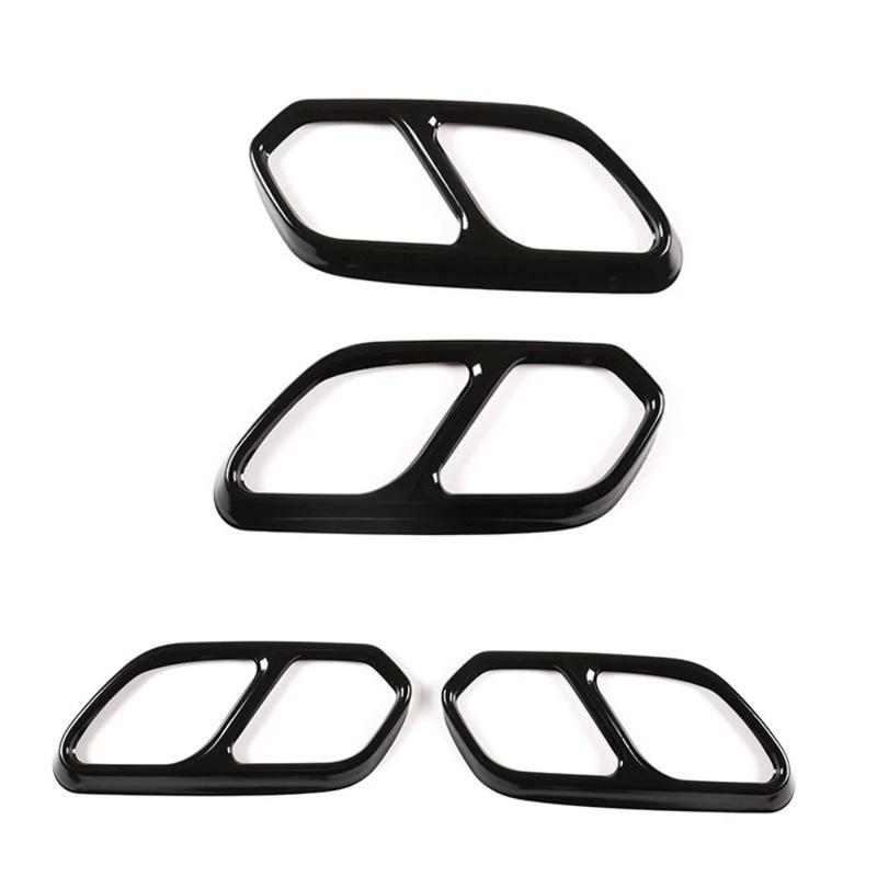 For VW Touareg CR7 2018 Stainless Steel Car Rear Left Right Exhaust Muffler Pipe Cover Decoration