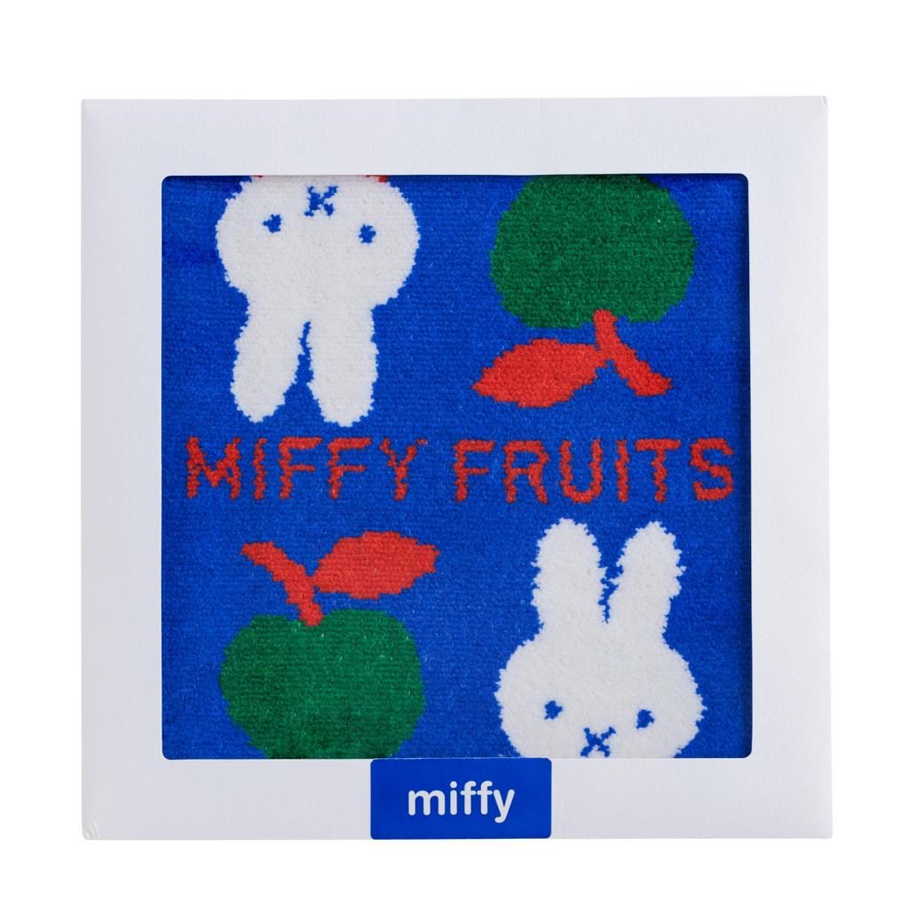 Nishikawa Miffy Chenille Mini Comes in Paper Perfect as a MIFFY Made in XT45278690 Apple Towel, 23x23cm, Washable, 100% Cotton, Packaging, Gift,