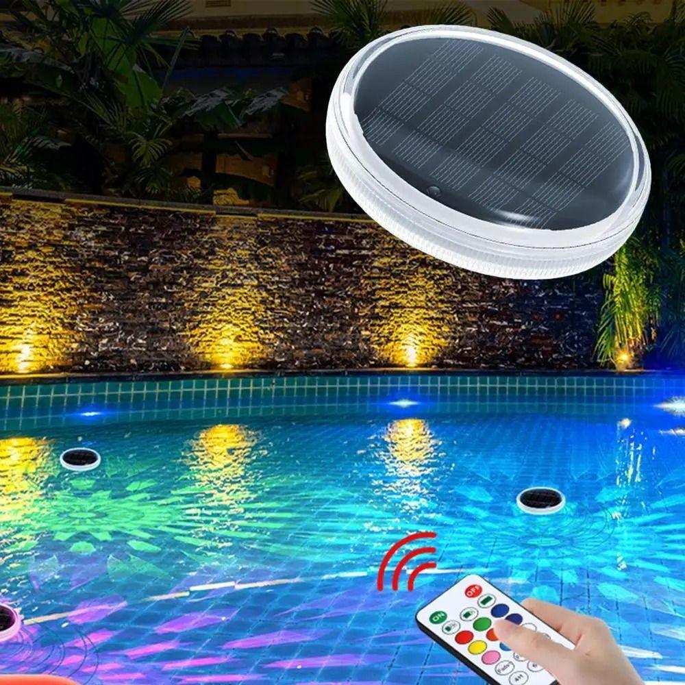 Solar Powered Solar Floating Pond Light 12 Modes Dynamic RGB Floating Lights Swimming Pool