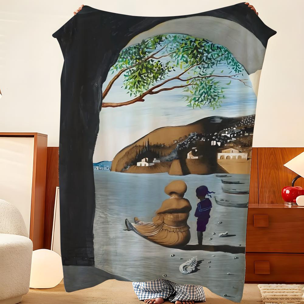 Artist S-Salvador D-Dali Throw Flannel Throw Blanket, Lightweight Cozy, Durable Washable cute Cool