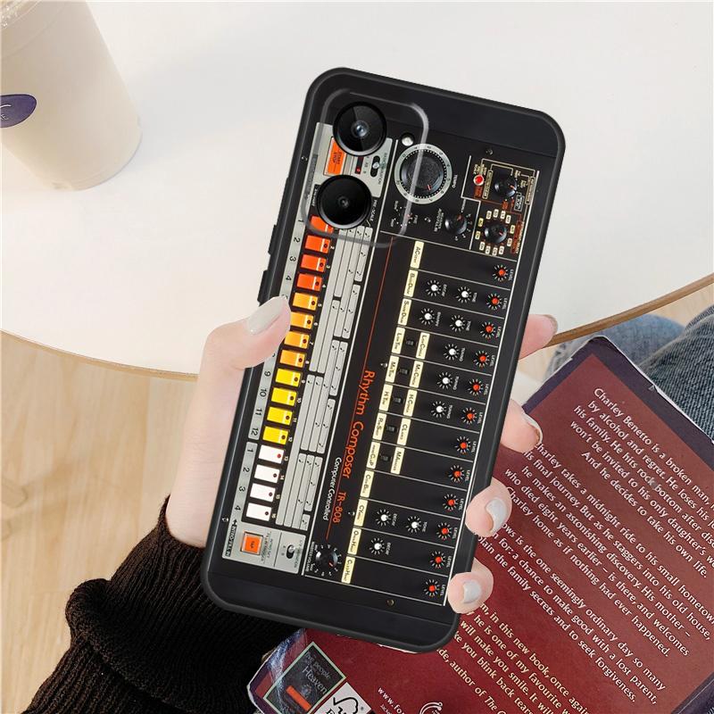 

Vintage Synth Synthesizer Case For Realme C55 C75 C67 C61 C53 C51 C21Y C25S 10 11 12 13 14 Pro Plus GT 6T 6 5 GT7 Pro Realme C53