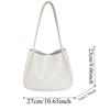 Anti-splash Water Solid Color Handbag Elegant French Underarm Bag Shopping Soft PU Tote Bag  Party
