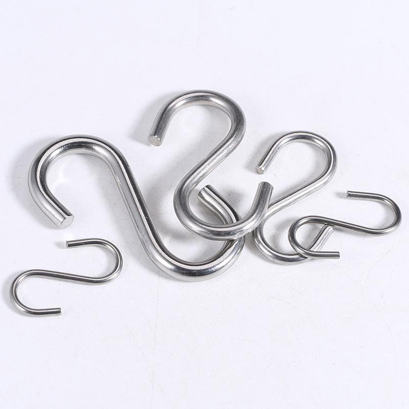Crochets en S en acier inoxydable 304 pour la maison et le jardin, crochets de suspension réglables et robustes, cintre pour plantes M10(1PC)