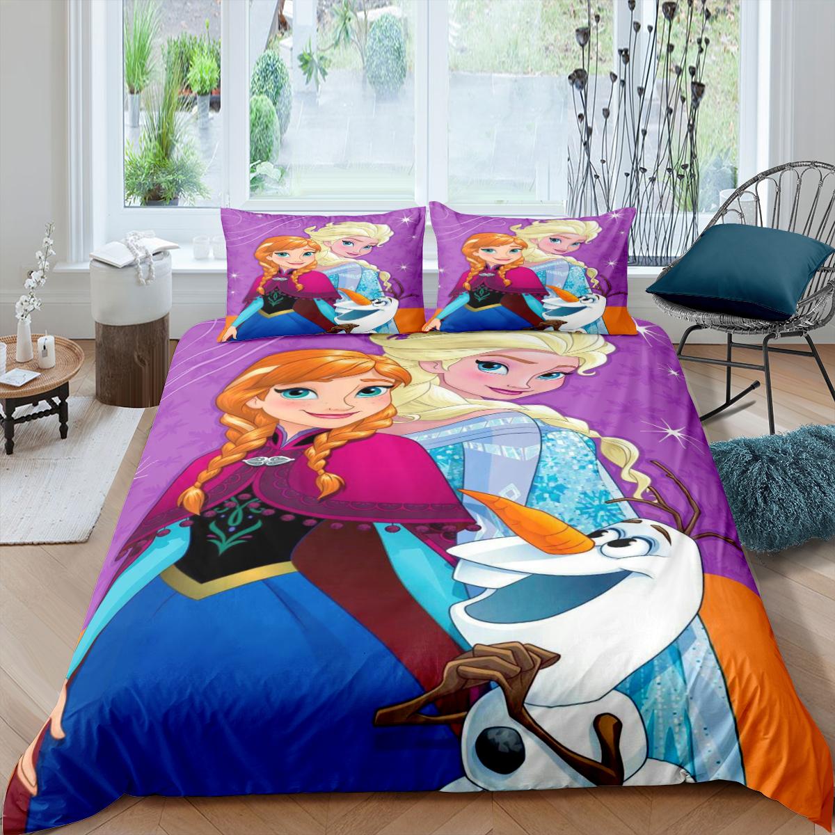 

kemila 3D Anime mermaid princess Stitch Pattern Duvet Cover Set Pillowcase Bedding Set Single Double Queen Size