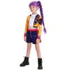 Kids K-pop Demon Girls Hunter Rumi Cosplay Costume Wig Earrings Halloween Party Fashion Clothing Set Fancy Rumi Prop