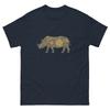 Colorful Floral Rhino T-Shirt Mens Womens Graphic Animal Nature Art Tee