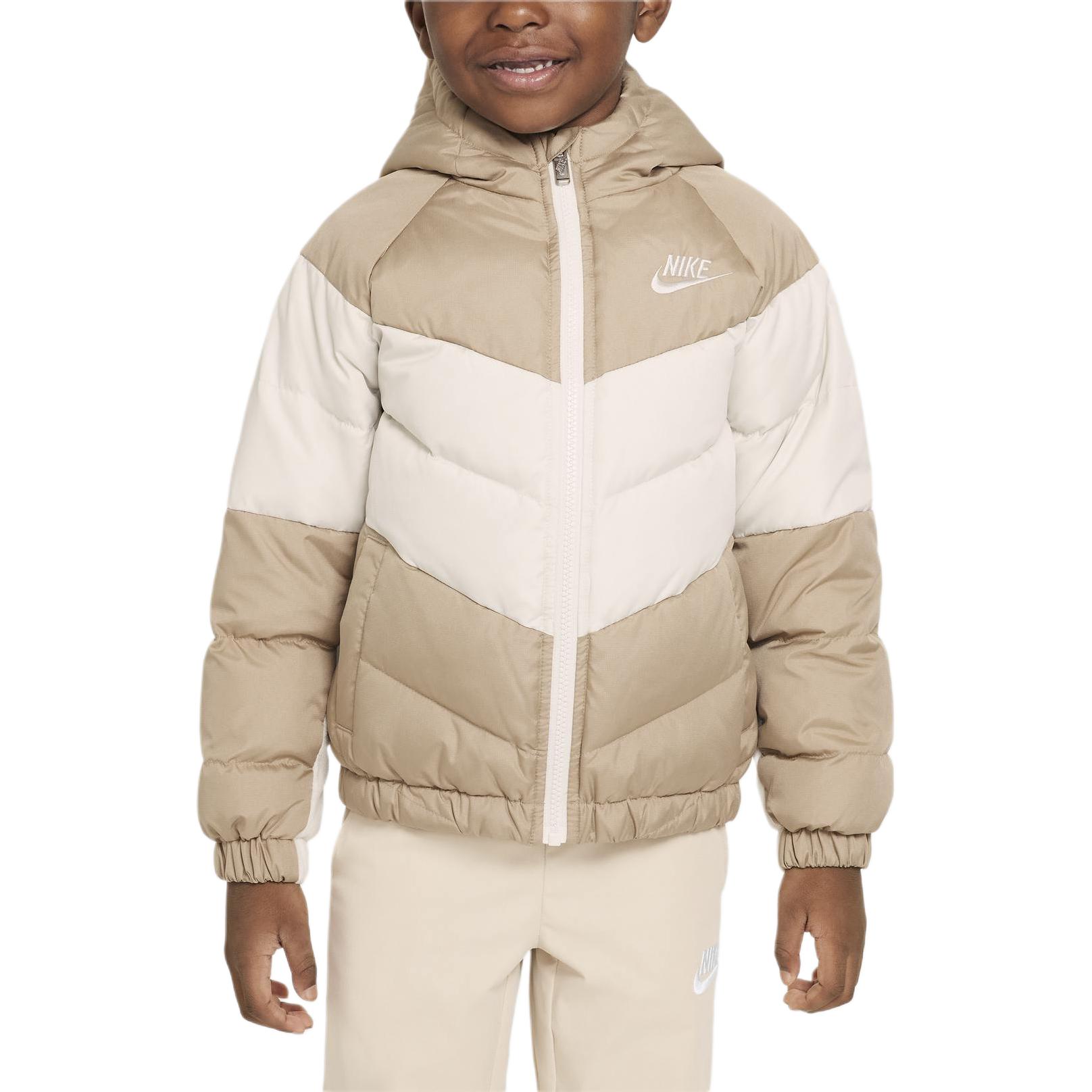 

Nike Casual Comfortable Warm Hooded Down Jacket Kids Outerwear Khaki IB5826-247 M