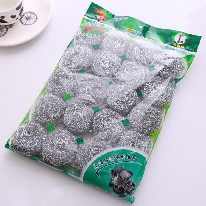 High Zinc Steel Wool Cleaning Balls - 20 Pack for Kitchen and Household Cleaning