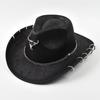 Vintage Kunstleder Western Cowboyhut für Herren Gentleman Cowgirl Jazzhüte Feiertage Party Cosplay Hut Sombrero Hombre
