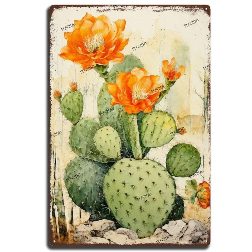 Wildblumen Blechschild, Metall Wandkunst Dekor 20x30cm