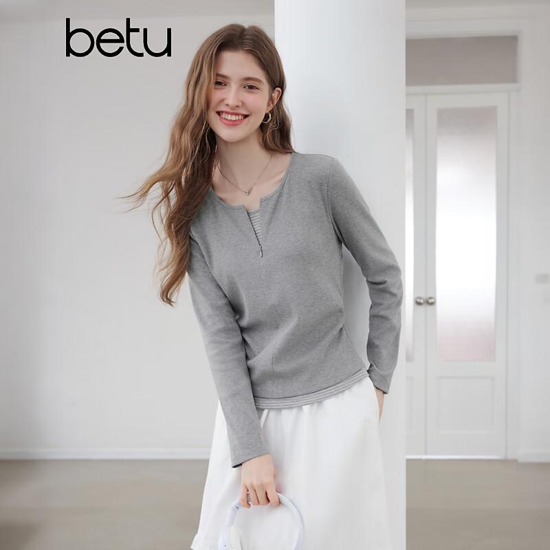 Betu Women's Faux Two-Piece Long Sleeve Top