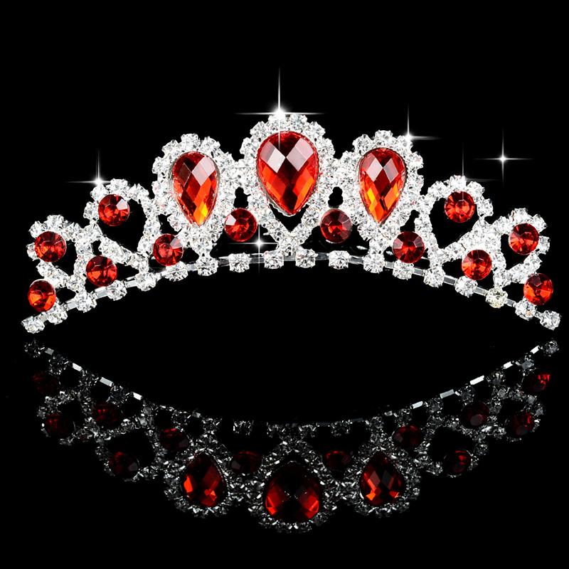 Kids Show Purple Tiaras And Crowns With Comb Diadem Women Queen Party Prom Bridal Wedding Hair Accessories Head Crown Jewelry