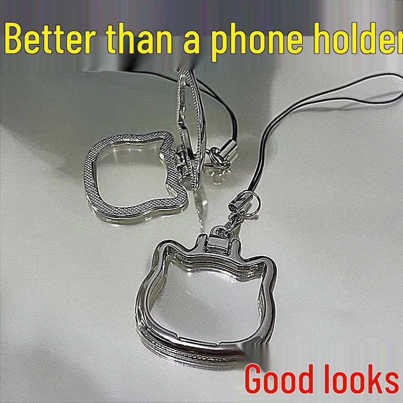 

Creative Cat Phone Holder: Multi-functional, Universal, Portable Ring Pendant & Metal Desktop Stand Lanyard Cat Lanyard Holder - 1 Pack